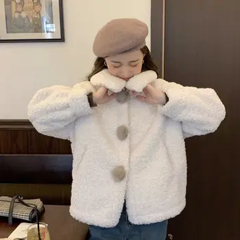 2020 Saldus ir gražių plaukų kamuolys kūdikių apykaklės Yangqi amžiaus sumažinimo prarasti sustorėjimas plius aksomo ilgomis rankovėmis paltą moteris