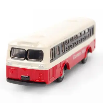 MagiDeal 6Pcs/Daug Diecast Modelio Autobusų Traukinio Maketo Geležinkelio Gatvių Dekoracijos Scena, Mokykla, Vaikų Klasikinis Žaislai, Dovanos, Pomėgiai