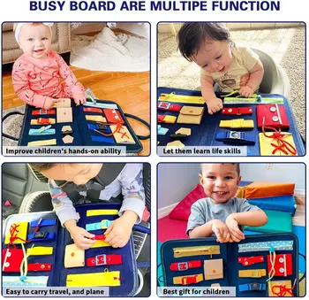 Montessori Žaislai Užimtas Valdybos Anksti Švietimo Žaislai, Smulkiosios Motorikos Mokymo Savimi Rūpintis Gebėjimas Vaikų Žaidimas Ikimokyklinio Amžiaus Vaikams Jutimo Žaislas