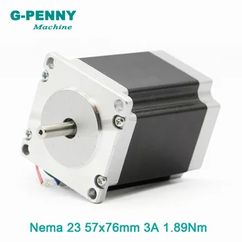 NEMA23 CNC Step Motor 57x76mm velenas D= 6.35/8mm 1.89 N. m stepper motorinių 270Oz-in 3A Žengia už CNC staklės ir 3D spausdintuvas