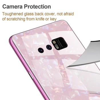 Prabangus Magnetinis Flip Case for Samsung Galaxy Note 8 9 S7 S7E S8 S9 plus PC Pasienio Korpuso Modelis Grūdinto Stiklo Atgal Padengti