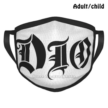 Dio Logotipą, Individualizuotos Dizainas Veido Kaukė Suaugusiems, Vaikams, Stabdžių Dulkių Dio Muzika Sunkusis Metalas, Metalo Ronnie James Dio Sunku Vaivorykštė Ir Roll