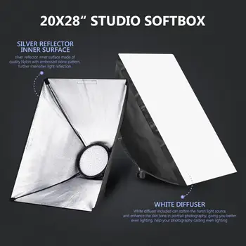 Neewer 3-Pack LED Softbox Apšvietimo Rinkinys su Spalvų Filtras: Softbox,48W Pritemdomi LED Light Galvos,Šviesos Stendas fotostudija Video