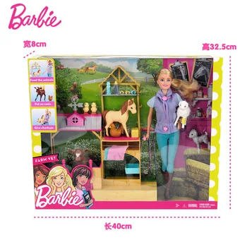 Originalias Barbie Gyvūnų Gelbėtojas Lėlės & Playset Mielas Gyvūnų Namai Boneca Gražus Princesė Plaukų Vaikams, Lėlės, Žaislai Mergaitėms