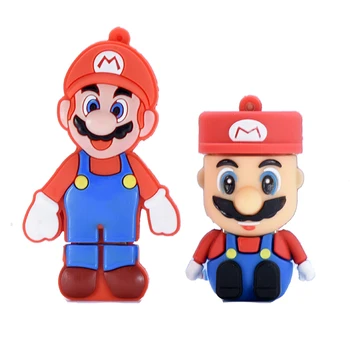 Animacinių filmų Pen Ratai Super Mario Usb Flash Drive 4GB 8GB 16GB 32GB 64GB 128GB 256 GB Atminties Žaidimas Flash 