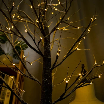 Kalėdų dekoracijas namams LED Beržas Sniego Medis Lempos naktį šviesos Festivalis Modernus Patalpų Atostogų Pasakų ES MUMS Plug
