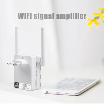 2.4 G Bevielio WiFi Kartotuvas Dual Band 300Mbps Signalo Stiprintuvas Stiprintuvas, 2 Antenos, WiFi Range Extender Wlan, LAN Port Router