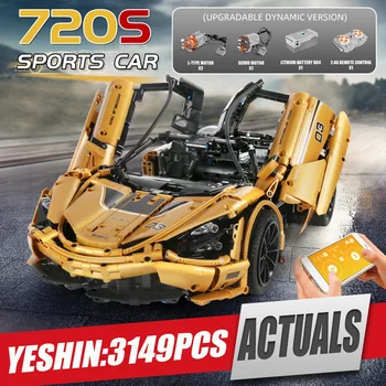 Yeshin 13145 įrangos pardavimas, biuro įrangos Serijos Lenktynių Automobilių APP RC Modelio Kūrimo Bloko Galia McLaren P1 Motorinių Funkcijų Žaislas 720S suderinama Žaislas