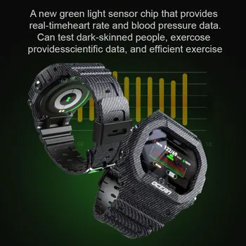 Vandenyno Smart Watch Vyrų Fitneso Tracker Kraujo Spaudimas Pranešimą Stumti Žiūrėti Smart Watch Širdies Ritmo Monitorius Laikrodį Smartwatch 
