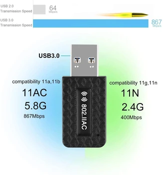 5 ghz WiFi Adapteris USB 3.0 