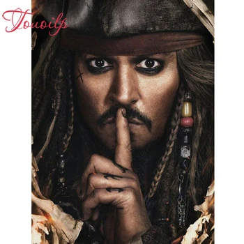 Karibų jūros piratai Jack Sparrow 5d Diamond Tapybos 5d Diamond Siuvinėjimo Mozaikos Nuotraukas Strazdų Amatų Rankdarbiams