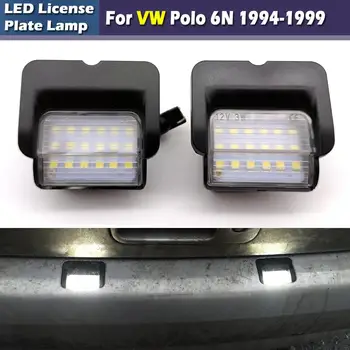 1Pair baltas LED Licencijos Numeris Lempos Signalo Žibintai VW Polo 6N 1994-1999