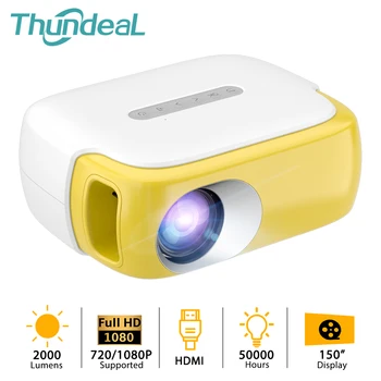 ThundeaL 2000Lumen Mini Projektorius TD860 Nešiojamų Projetor Vaizdo 1080P Proyector Namų Kino Smart Vaikų Beamer Vaikų Dovanų