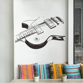 Didelio Dydžio Gitaros Muzikos Sienos lipdukas Creative Muzikos Lipdukas Miegamojo Puošimas Menas, Sienų Tapetai, Lipdukai Individualumą Lipdukai