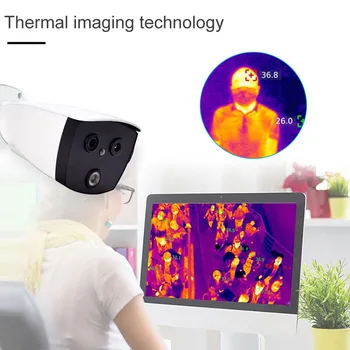 Kamera, termometras 1080P IP Kameros AI, Žmogaus Kūno Temperatūros indikatorius Šilumos Žiūronų Fotoaparatą, Karščiavimas Aptikimo šilumos imag