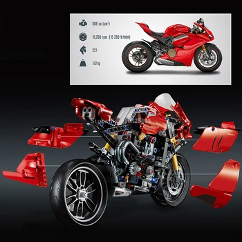 2020 m. Naujų biuro įranga Ducatis Panigale V4 R Motociklo Žaislas Suderinama 42107 Blokai Motociklo Modelį, Žaislai Vaikams, Vaikų Dovanų