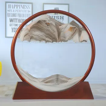 Judančios Smėlio paveiksl dovana Peizažas Stiklo Papuošalai 3D smėlio laikrodis Namų Darbastalio Apdaila, Aksesuarai, Namų Dekoro