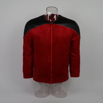 Star naujos Kartos Žygį Kapitonas Picard Pareigą Vienodai Striukė TNG Raudonas Kostiumas Žmogus Žiemą Kailis Šiltas Cosplay Kostiumų Prop