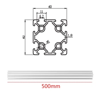 DANIU 500mm Ilgis 4040 Dvigubo T-Slot Aliuminio Profilių Ekstruzijos Rėmo remiantis iki 2020 m., CNC