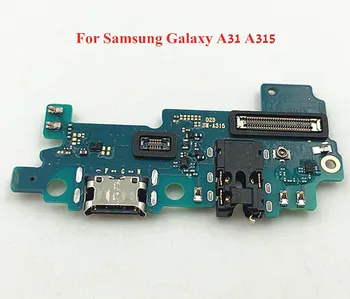 Originalus USB Įkroviklio kištuką Valdybos Jungtis, Skirta Samsung Galaxy A31 A315 USB Įkrovimo lizdas Dokas su Ausinių Lizdas Flex kabelis