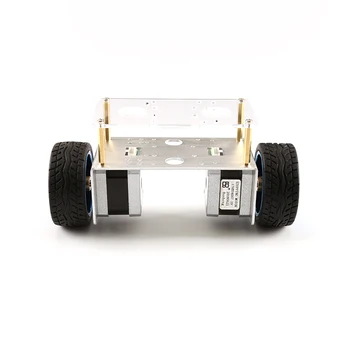 2WD Metallic Balansas Smart Automobilių Važiuoklės 2-Ratų Aliuminio Lydinio Robotas Rėmo 65mm Varantys 42 Stepper Motor 