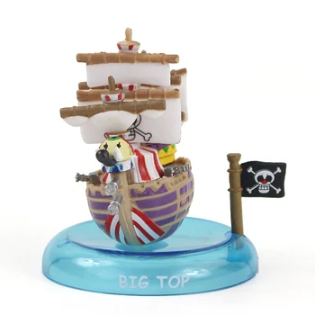 6pcs/rinkinys Piratų Laivas Pav Žaislai, Anime One Piece Piratu Laivu Tūkst. Saulėtas Vyksta Linksmų PVC Modelis Lėlės