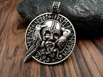 1pcs mados karoliai, papuošalai odin su varnas viking pakabukas viking amuletas varnas pakabukas skandinavų papuošalai odin pakabukas
