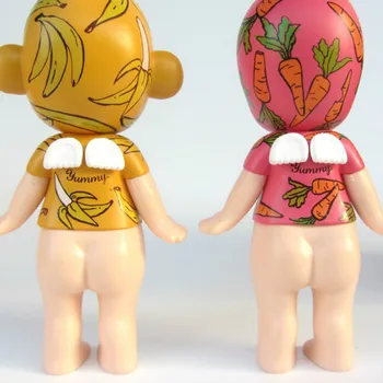 2vnt/komplektas Triušiui Katytė Baby Monkey Lėlės Sonny Angelas Morkų-Bananų Serijos Statulėlės Mielas Žaislas Kolekcijos