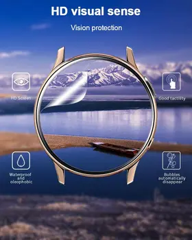 100VNT Soft Screen Protector for Samsung Galaxy Žiūrėti Aktyvios 2 40mm / 44mm SmartWatch Apsauginės Plėvelės (Nr. Grūdintas stiklas)