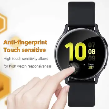 100VNT Soft Screen Protector for Samsung Galaxy Žiūrėti Aktyvios 2 40mm / 44mm SmartWatch Apsauginės Plėvelės (Nr. Grūdintas stiklas)