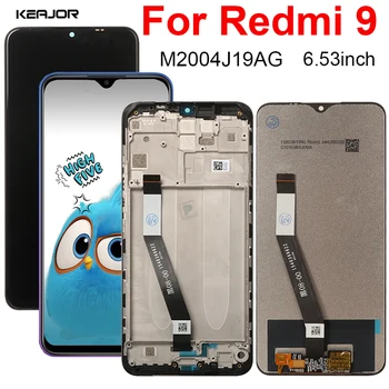 Ekrano Xiaomi Redmi 9 m2004j19ag LCD Ekranas Ekrano Pakeitimas skaitmeninis keitiklis Asamblėjos LCD Xiaomi Redmi 9 6.53 Colių Ekranas