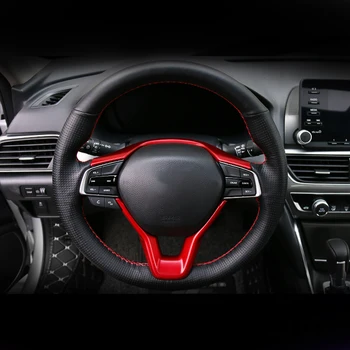 ABS Automobilių stiliaus Vairas Apdaila Apima Blizgančiais Lipdukas interjero formavimo Honda Accord X 10 m. 2018 m. 2019 m. 2020 Priedai