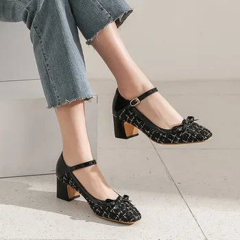 ASUMER 2020 naujausias siurbliai moterų batai aikštėje kojų sagtis elegantiškas vieno batai bowknot pavasario vasaros šalis vestuvių batai ponios