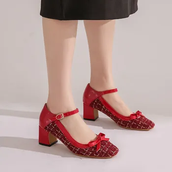 ASUMER 2020 naujausias siurbliai moterų batai aikštėje kojų sagtis elegantiškas vieno batai bowknot pavasario vasaros šalis vestuvių batai ponios