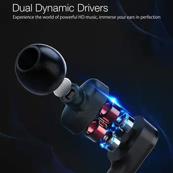 [Dual Dynamic Driver] BlitzWolf AIRAUX UM6 Ausinių TWS Ausinės bluetooth 5.0 Ausines touch kontrolės Watperproof Ausines FYE7