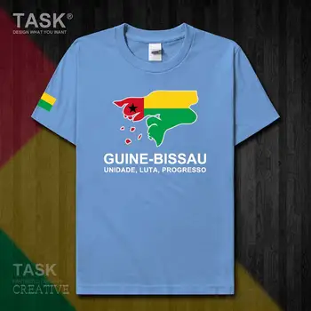 Respublikos Guine uinean Gvinėja GNB nacionalinės komandos Gvinėja t shirt mens viršūnes Trumpas Rankovės sportinės aprangos, medvilnės marškinėliai banga 50