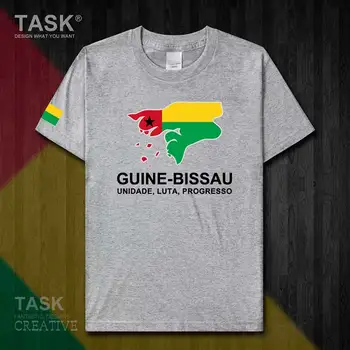 Respublikos Guine uinean Gvinėja GNB nacionalinės komandos Gvinėja t shirt mens viršūnes Trumpas Rankovės sportinės aprangos, medvilnės marškinėliai banga 50