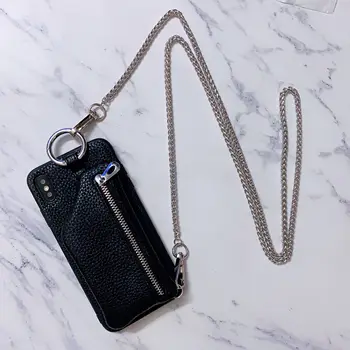 Piniginės užtrauktukas kišenėje Crossbody telefono dėklas, Skirtas Samsung Galaxy note 9 10 20, S7/8/9/10 S20 plus ultra S10E ilgos grandinės pečių maišą