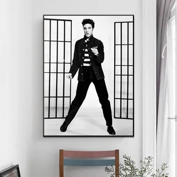 Drobė, Tapyba Klasikinių Šokių Elvis Presley Spausdinti Sienos Nuotrauka Už Kambarį Namo Apdaila Plakatai Ir Spausdina