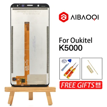 AiBaoQi Naujas Originalus 5.7 colių Jutiklinis Ekranas+1440x720 LCD Ekranas Asamblėjos Pakeisti Oukitel K5000 Android 7.0 Telefono