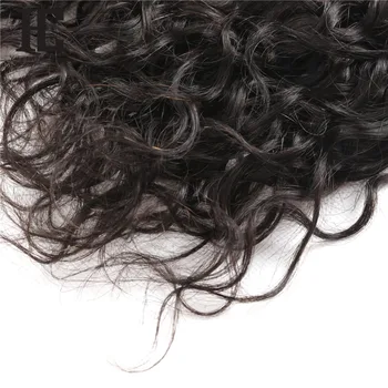 HC Plaukų Indijos Vandens Banga Ryšulius Su Priekinės Natūralių Spalvų Uždarymas Su Ryšulių Ne Remy Human Hair 3 Ryšulius Su Priekinės