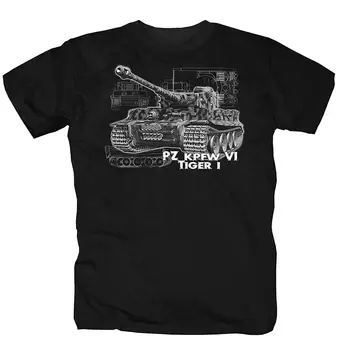 Tiger Tank Garbės vokietijos Reicho Armijos Marškinėliai Medvilnės O-Kaklo trumpomis Rankovėmis vyriški Marškinėliai Naujas Dydis S-3XL