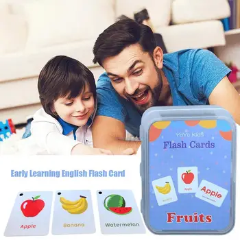 Montessori Mandarinų simbolių Mokymosi ABC Numerių Vaisių Gyvūnų anglų kalbos Žodžiai knygelė korteles, vaikų, kūdikių, Vaikų Dovanų