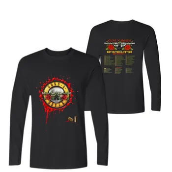 Ginklai ir Rožės t shirt Mens pavasarį, rudenį marškinėlius Vyrų Roko grupe t-shirt Hip-Hop 4XL t marškinėliai topai prekės rūbai Guns N Rose