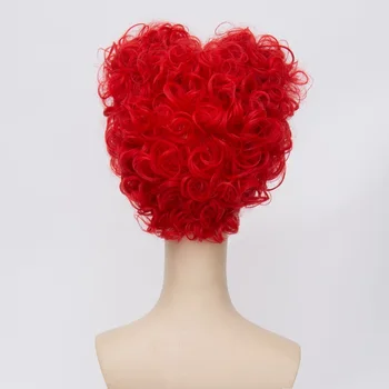 Alisa Stebuklų šalyje Red Queen ' Cosplay Perukas Širdžių Karalienė Raudona Karščiui Atsparių Sintetinių Plaukų Kostiumai, Perukai + Perukas Bžūp