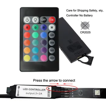 RGB Led Šviesos Juostelės 5V USB Lempa 1M 2M 3M 4M 5M Lanksti Juosta su 24key Nuotolinio korpuso Ekranas TV Apšvietimas Naktį Lempa