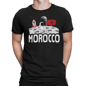 Marokas T-Shirt Mėnulis Vėliavos 2018 Futbolininkas Juokinga Tėvynės Dovana Naujas Mados Laisvalaikio Prekės Ženklo Drabužių Vyrų T-Shirt