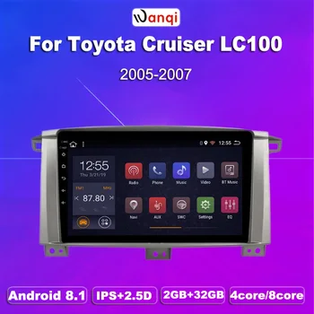 2G RAM 32G ROM Android 8.1 Automobilių gps Toyota Land cruiser GX 100 LC 100 Auto Radijas, DVD grotuvas, Navigacija,