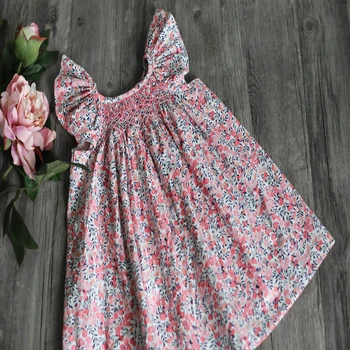 Kūdikių, Mergaičių Suknelės, Drabužiai 2020 Naujas Saldus Vasaros Kūdikių Suknelės, Siuvinėta Gėlių Medvilnės Suknelė Drabužių