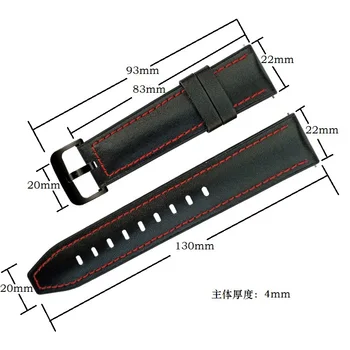 22mm Odinis Dirželis Watchband Samsung Galaxy Žiūrėti 46mm Pavarų S3 Diržu, Huawei Žiūrėti GT2 Smart Wriststrap už Amazfit Pvp